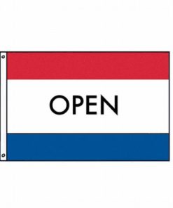 3'x5'  Polyester OPEN Flag