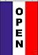 3'x5'  Polyester Vertical OPEN Flag