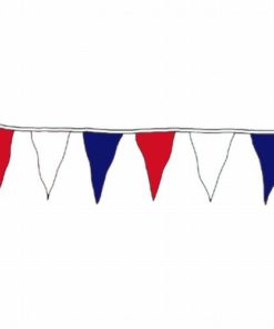 30' Red, White And Blue Poly Pennant String