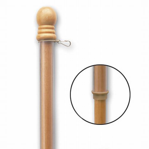5'1" Blonde Wood Flag Pole