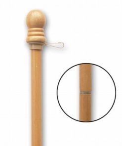 5' 2-Piece Blonde Wood Flag Pole