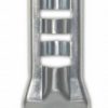 Silver Stamped Stainless Steel Bracket 3/8-1/2″ Dia
