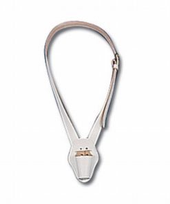 1 1/4" White Single Strap Leather Carrying Belt