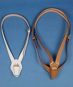 1 1/4" Tan Double Strap Leather Carrying Belt