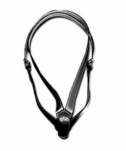 1 1/4" Black Double Strap Leather Carrying Belt