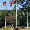 25' White Fiberglass Flagpole