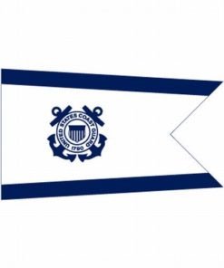 printed nylon U.S. Coast Guard Broad Command flag measures 34.81"x58.1" and is a size 6.