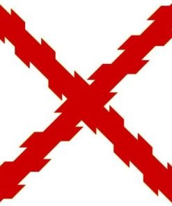 3'x5' Printed Nyl. Burgandy Cross Flag