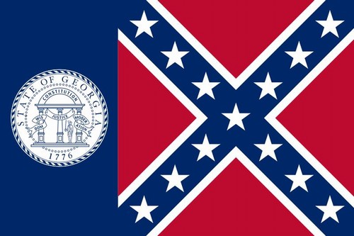 Georgia 3'x5' Indoor Historical (1956-2001) Flag