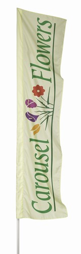 Printed Nylon Custom Rectangle Flag 2'x10'