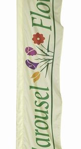 Printed Nylon Custom Rectangle Flag 2'x12'
