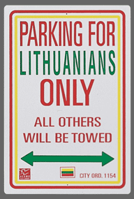 Lithuanian Parking Sign