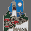 Maine State Map Hat Lapel Pin, Maine Shaped State Lapel Pin