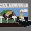 Maryland State Map Hat Lapel Pin, Maryland Shaped State Lapel Pin