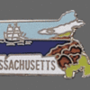 Massachusetts State Map Hat Lapel Pin, Massachusetts Shaped State Lapel Pin