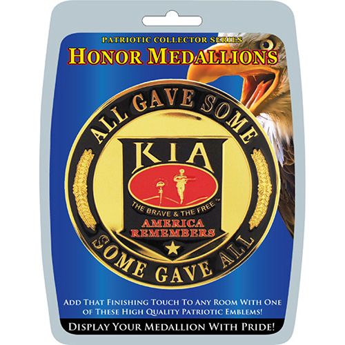 KILLED IN ACTION KIA AMERICA REMEMBERS HIGH QUALITY METAL MEDALLION 4 INCHES
