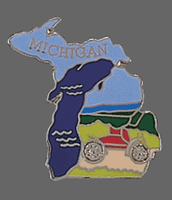 Michigan Shape Lapel Pin