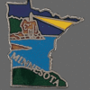 Minnesota Shape Lapel Pin