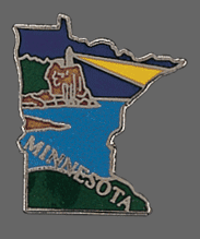 Minnesota Shape Lapel Pin