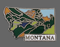 Montana Shape Lapel Pin