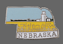 Nebraska Shape Lapel Pin