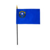 4 in. X 6 in. Nevada 4"x6" Stick Flag Mounted on a 10 in. Black Staff with Gold Spear tip