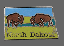 North Dakota Shape Lapel Pin