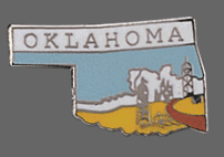 Oklahoma Shape Lapel Pin