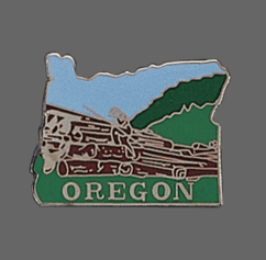 Oregon Shape Lapel Pin