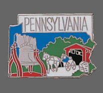 Pennsylvania Shape Lapel Pin