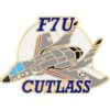 F 7U Cutlass Military Pin