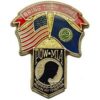 US Flag with New Hampshire Flag POW*MIA Pin