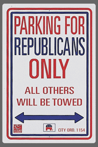 Republican Parking Sign