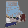 Rhode Island Shape Lapel Pin