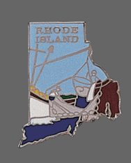 Rhode Island Shape Lapel Pin