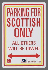 Scottish Parking Sign