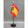 4 in. X 6 in. Spain Mounted on a 10 in. Black Staff with Gold Spear tip.