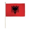 Albania 12X18 Handheld Stick Flags