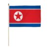 North Korea 12X18 inch Handheld Stick Flag
