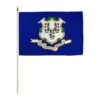 12x18in State Of Connecticut Stick Flag