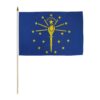 12x18in State Of Indiana Stick Flag