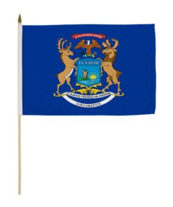 12x18in State Of Michigan Stick Flag