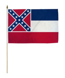 12x18in State Of Mississippi Stick Flag