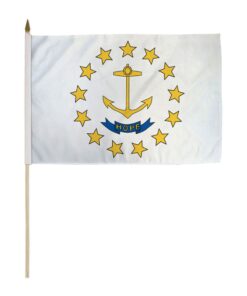 12x18in State Of Rhode Island Stick Flag