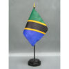 4 in. X 6 in. Tanzania Mounted on a 10 in. Black Staff with Gold Spear tip.