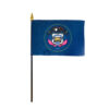 4 in. X 6 in. Maryland Mounted on a 10 in. Black Staff with Gold Spear tip