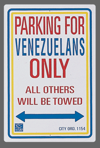 Venezuelan Parking Sign