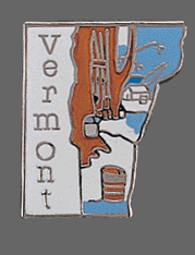 Vermont Shape Lapel Pin