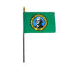 4 in. X 6 in. Washington Mounted on a 10 in. Black Staff with Gold Spear tip