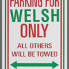 Welsh Parking Sign